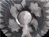 شیرینی یا میوه خوری بزرگ دو رنگ طرح گل