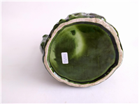 پارچ قدیمی سفال لعابی طرح تنه درخت سبز