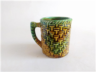  لیوان سرامیکی طرح میوه و سبد حصیری