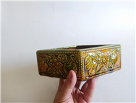  ظرف شکلات خوری قدیمی طرح گل و میوه 