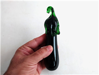 بادمجان شیشه ای دست ساز قدیمی کمیاب 