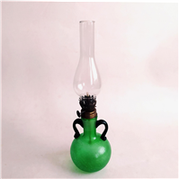 چراغ نفتی سبز (رنگ شده) دو دسته زیبا 