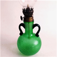 چراغ نفتی سبز (رنگ شده) دو دسته زیبا 