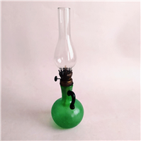 چراغ نفتی سبز (رنگ شده) دو دسته زیبا 