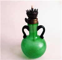چراغ نفتی سبز (رنگ شده) دو دسته زیبا 
