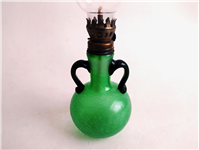 چراغ نفتی سبز (رنگ شده) دو دسته زیبا 