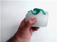  شمعدان شیشه ای قدیمی کاملا دستساز