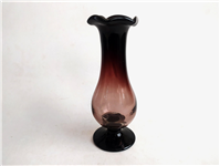 گلدان پایه دار لاله ای قدیمی دستساز زرشکی