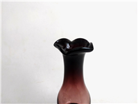 گلدان پایه دار لاله ای قدیمی دستساز زرشکی