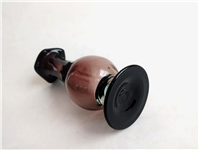 گلدان پایه دار لاله ای قدیمی دستساز زرشکی