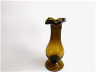 گلدان پایه دار لاله ای قدیمی دستساز قهوه ای