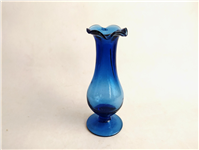 گلدان پایه دار لاله ای قدیمی دستساز لاجوردی