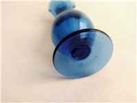 گلدان پایه دار لاله ای قدیمی دستساز لاجوردی