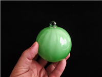 گوی شیشه ای درخت کریسمس سبز و سفید 