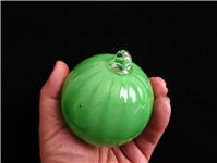 گوی شیشه ای درخت کریسمس سبز و سفید 