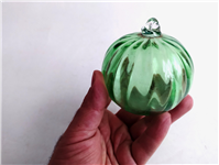 گوی شیشه ای درخت کریسمس طرحدار سبز