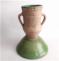 خمره و تغار یا کاسه بسیار قدیمی لعابدار