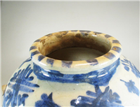 مرتبونی یا روغن دان بسیار کهنه قاجاری لعابی