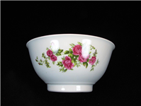 کاسه آبگوشت خوری گلسرخی دو رو گل قدیمی ژاپن