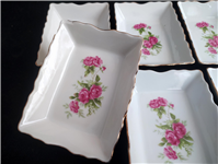 6 عدد کره خوری ژاپنی قدیمی گل سرخی 