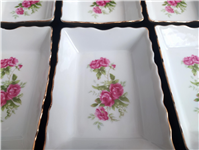 6 عدد کره خوری ژاپنی قدیمی گل سرخی 