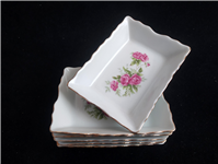 6 عدد کره خوری ژاپنی قدیمی گل سرخی 