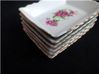 6 عدد کره خوری ژاپنی قدیمی گل سرخی 