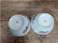 جفت کاسه روسی بسیار قدیمی کلکسیونی