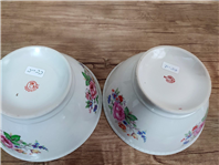 جفت کاسه روسی بسیار قدیمی کلکسیونی