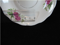 جفت نعلبکی گل سرخی قدیمی بسیار زیبا