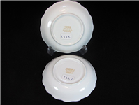 جفت نعلبکی گل سرخی قدیمی بسیار زیبا