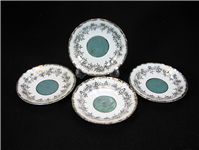 4 دیوارکوب یا زیرفنجانی حاشیه طلایی قدیمی