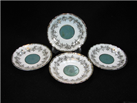 4 دیوارکوب یا زیرفنجانی حاشیه طلایی قدیمی