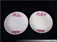 2 دیوارکوب یا زیرفنجانی گل سرخ قدیمی