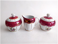 جفت قندان و شکرریز دل و دلبر لاکی قدیمی