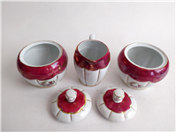 جفت قندان و شکرریز دل و دلبر لاکی قدیمی