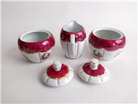 جفت قندان و شکرریز دل و دلبر لاکی قدیمی