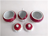 جفت قندان و شکرریز دل و دلبر لاکی قدیمی