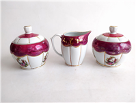 جفت قندان و شکرریز دل و دلبر لاکی قدیمی