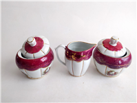 جفت قندان و شکرریز دل و دلبر لاکی قدیمی