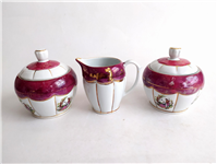 جفت قندان و شکرریز دل و دلبر لاکی قدیمی