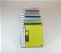 12 عدد فلاپی رنگی قدیمی همراه با قاب