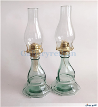 2عدد چراغ نفتی قدیمی پایه بلند سالم 