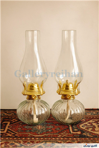 2عدد چراغ نفتی زیبا طرح شیاردار 