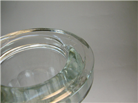 تنگ قلیان شیشه ای قدیمی تراش دار ضخیم