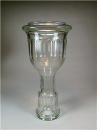 تنگ قلیان شیشه ای قدیمی تراش دار ضخیم