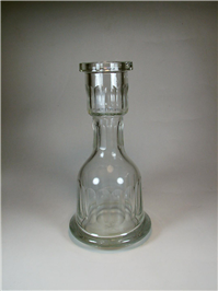 تنگ قلیان شیشه ای قدیمی تراش دار ضخیم