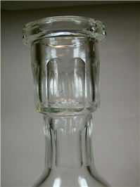 تنگ قلیان شیشه ای قدیمی تراش دار ضخیم