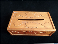 جعبه دستمال کاغذی قدیمی معرق کاری