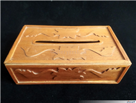 جعبه دستمال کاغذی قدیمی معرق کاری